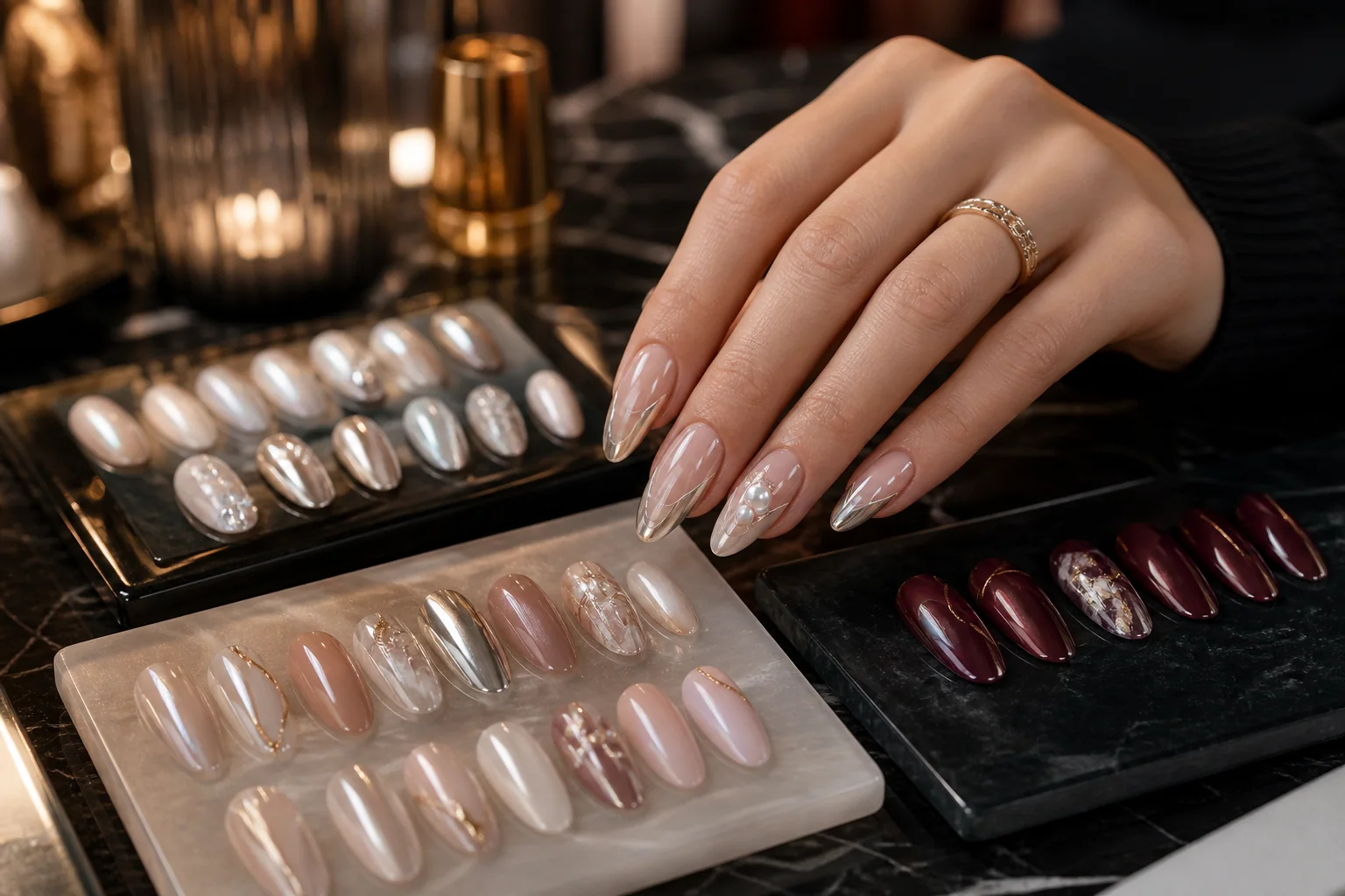 Trendy 2025 nail art designs at Design Hair, Nails & Spa in Oceanside, CA