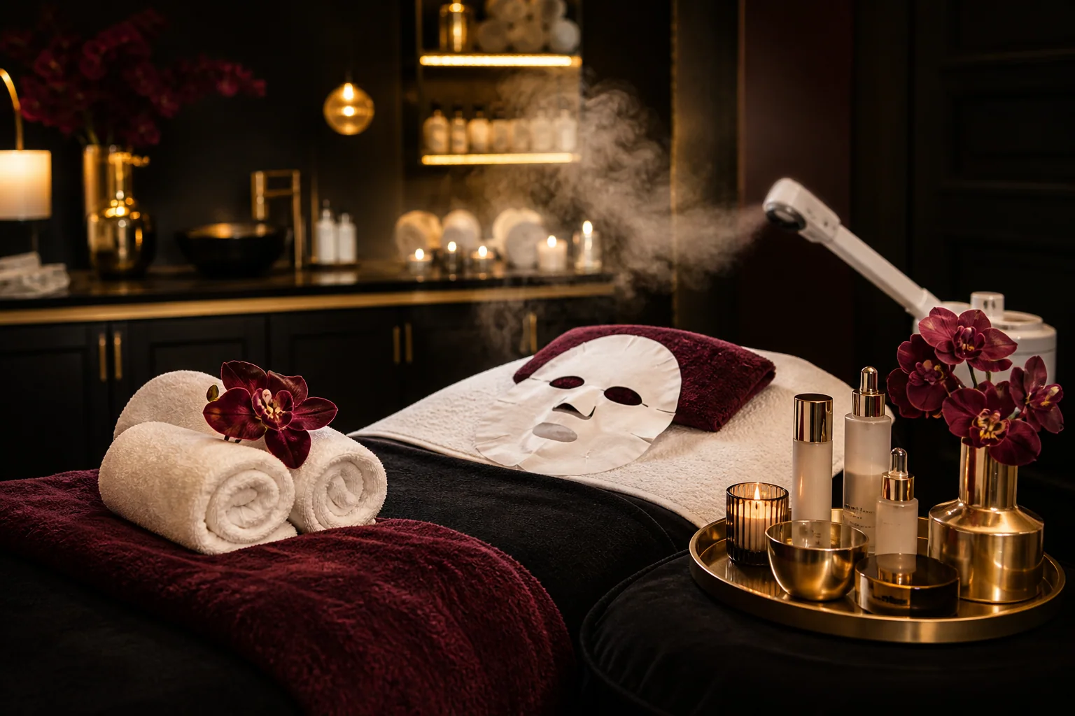 Relaxing European facial treatment at a beauty spa in Oceanside, CA
