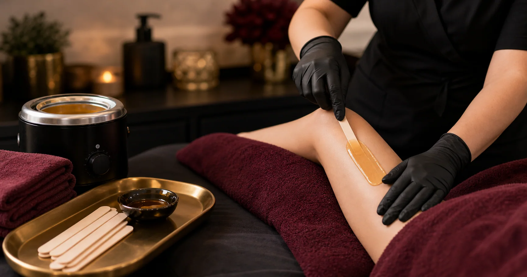 Professional waxing treatment for smooth skin at a spa in Oceanside, CA